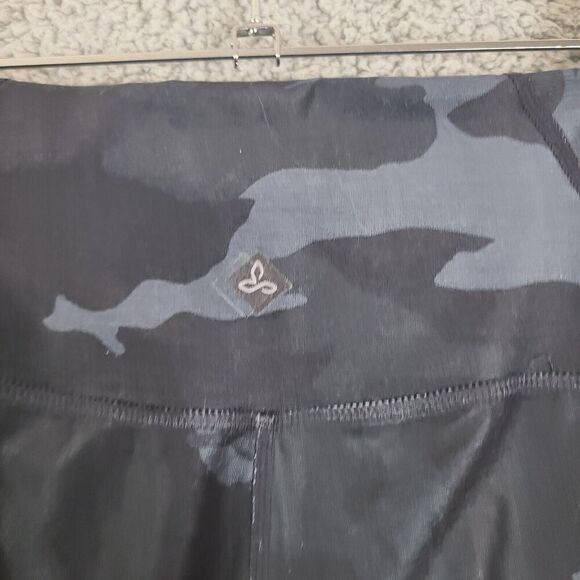 PrAna High Waist Electa Leggings Plus Pants With Pockets Black Camo Sz Large - Picture 3 of 8